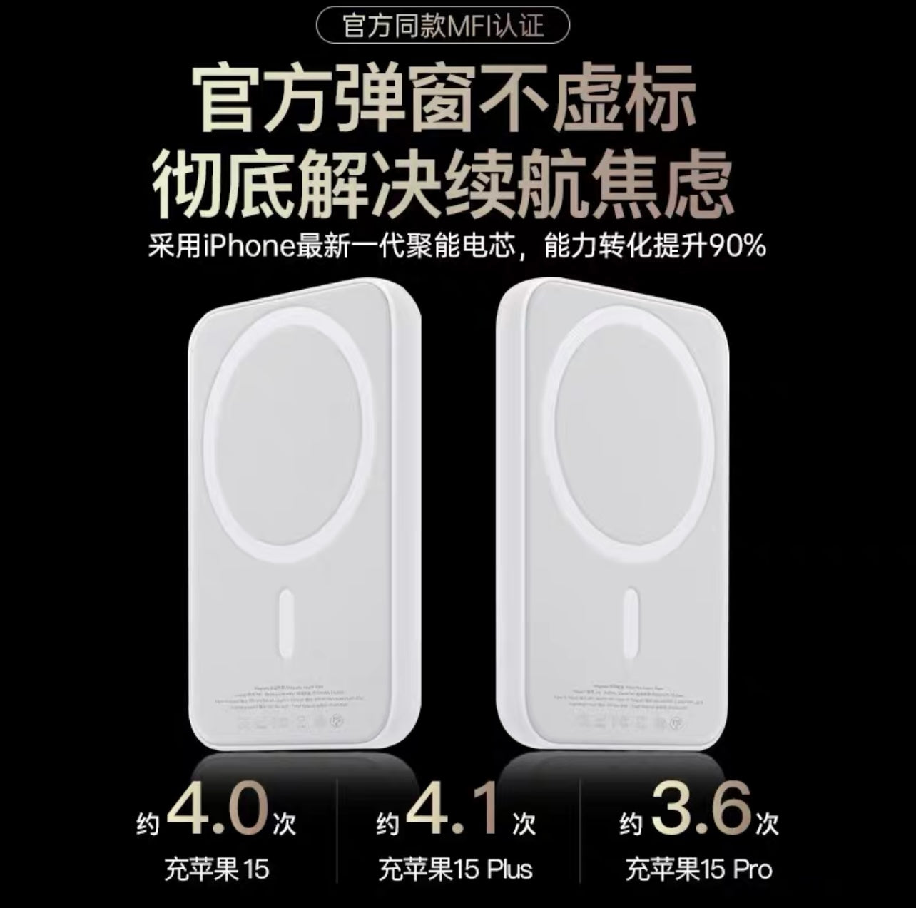MagSafe-Compatible Wireless Power Bank (2024 Compact Edition) MagSafe磁吸充電寶(2024新款小巧便攜版)