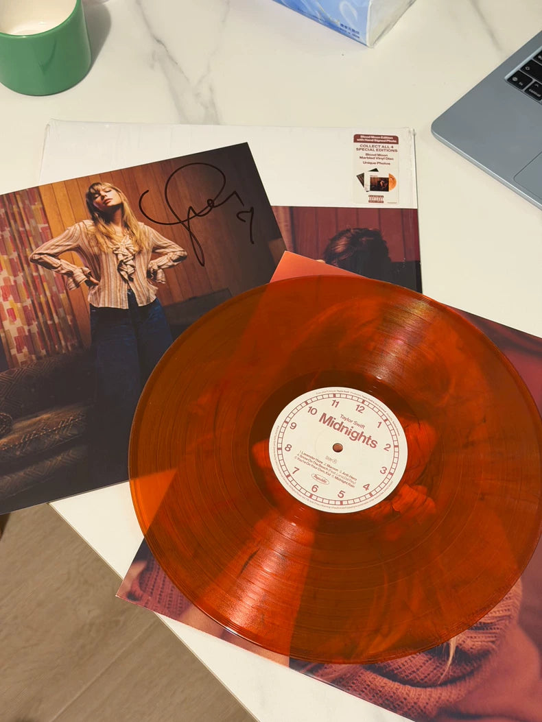 Taylor Swift – Midnights Blood Moon Edition Signed Vinyl LP