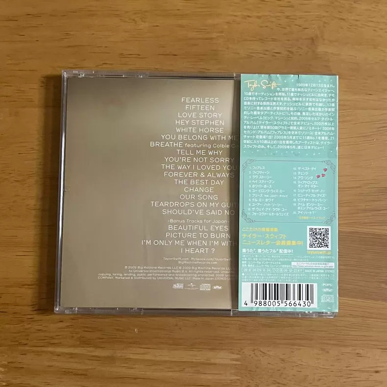 Taylor Swift – Fearless Japanese First-Press Special Price CD — Opened