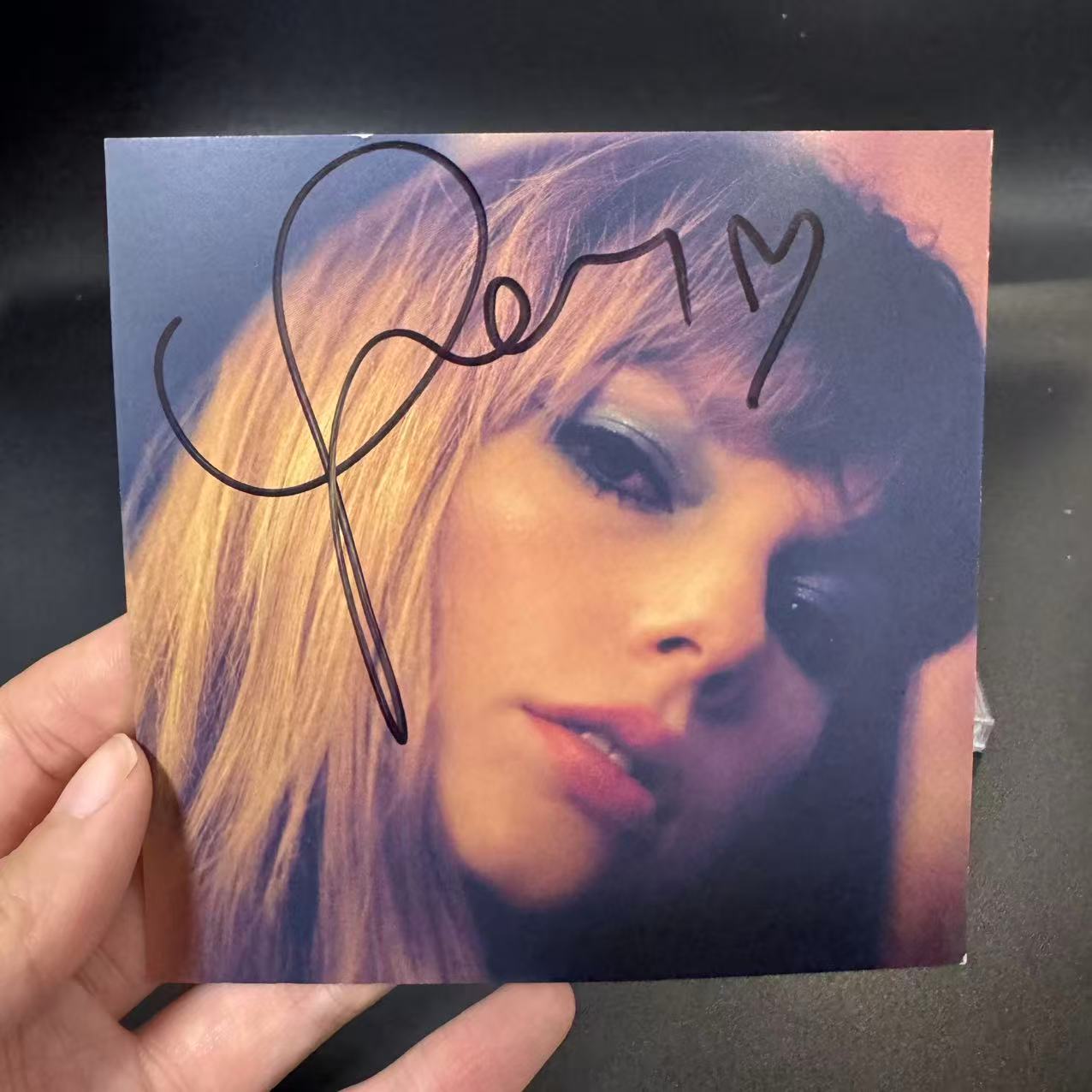 Taylor Swift Midnights Mahogany Edition Signed CD (Heart Signature, Side Opened Only)