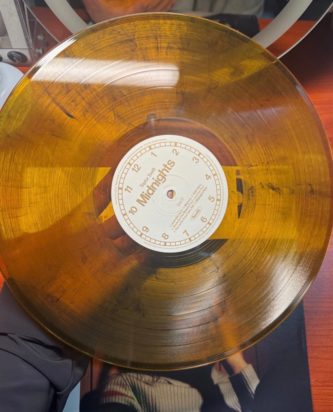 Taylor Swift Midnights Mahogany Marbled Vinyl LP Like New