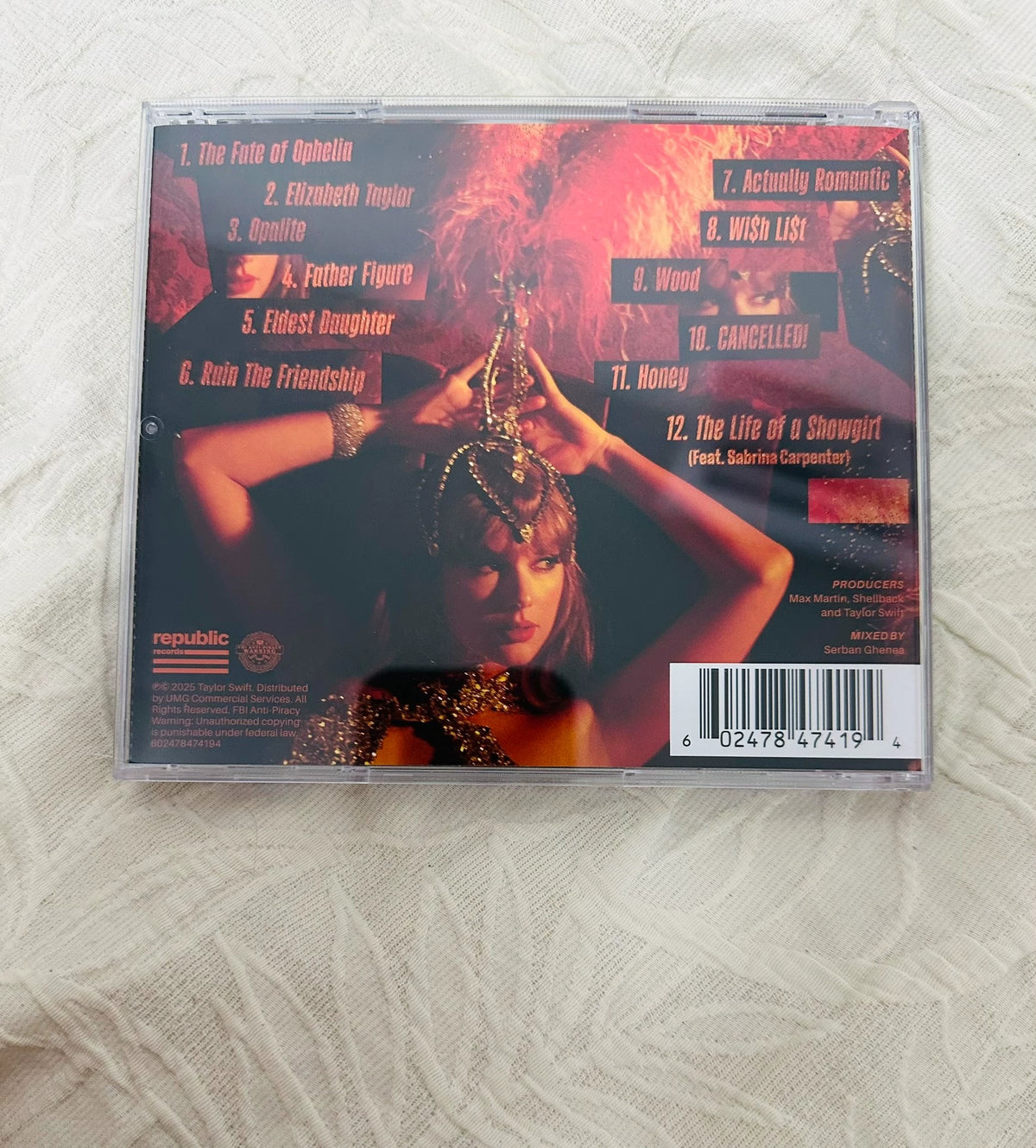 Taylor Swift – The Life of a Showgirl – Signed CD, Cover 4