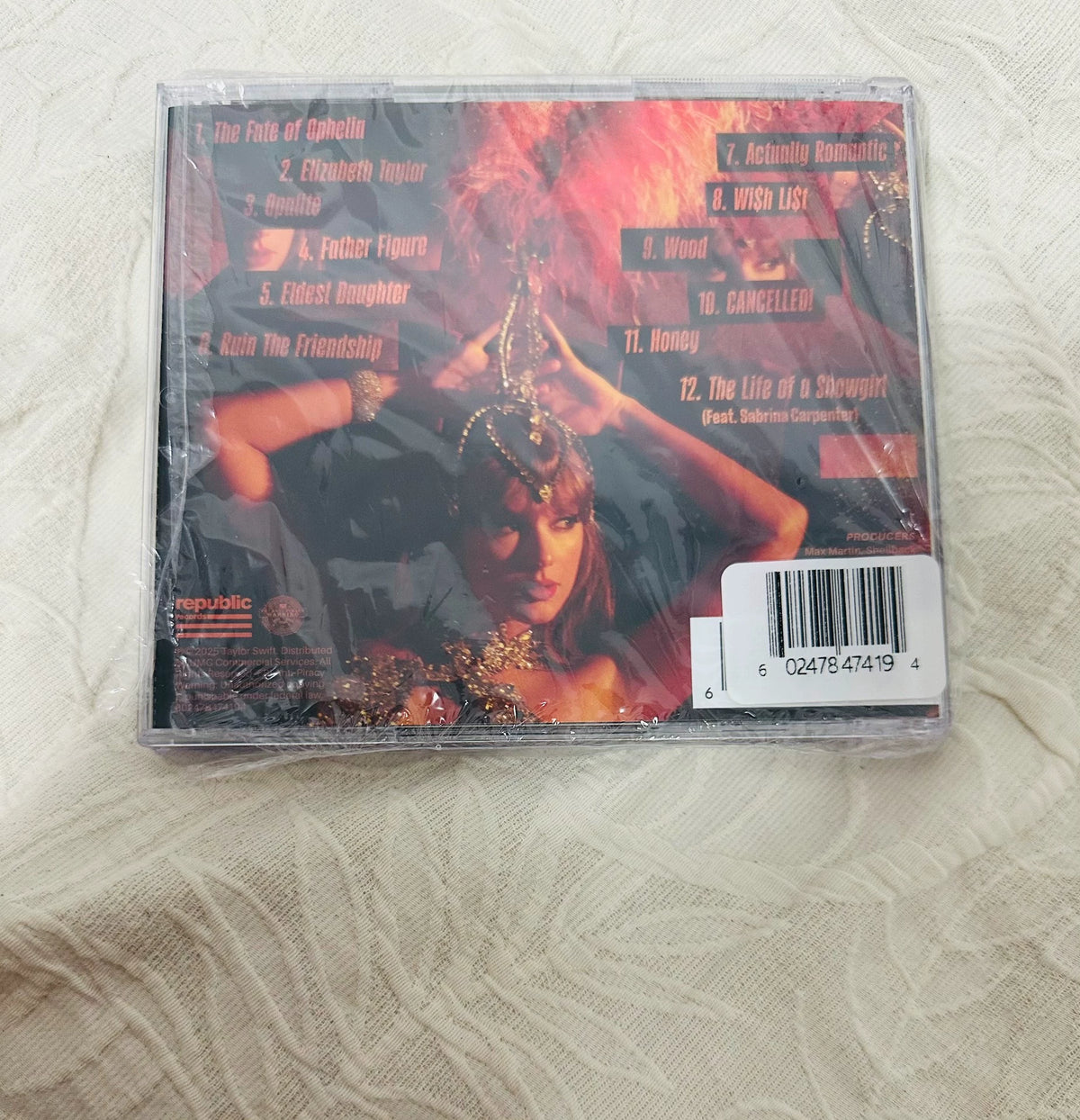 Taylor Swift – The Life of a Showgirl – Signed CD, Cover 4