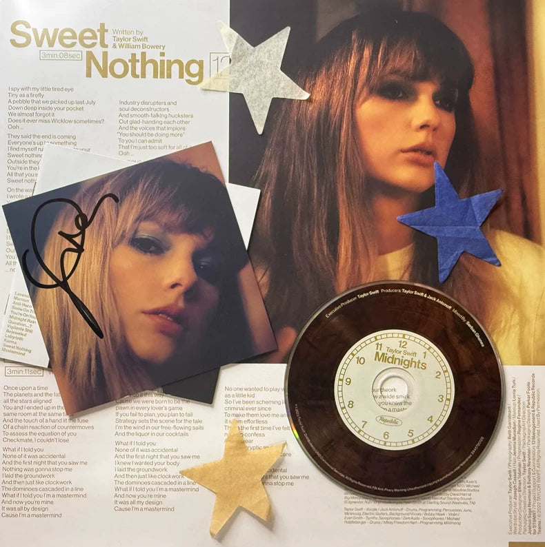 Taylor Swift – Midnights – Mahogany Signed CD with Sticker