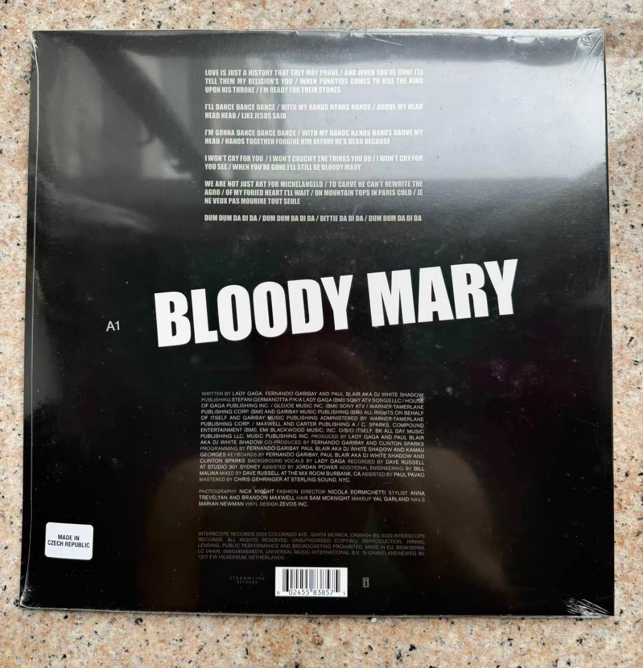 Lady Gaga Bloody Mary 12" glow vinyl (sealed)