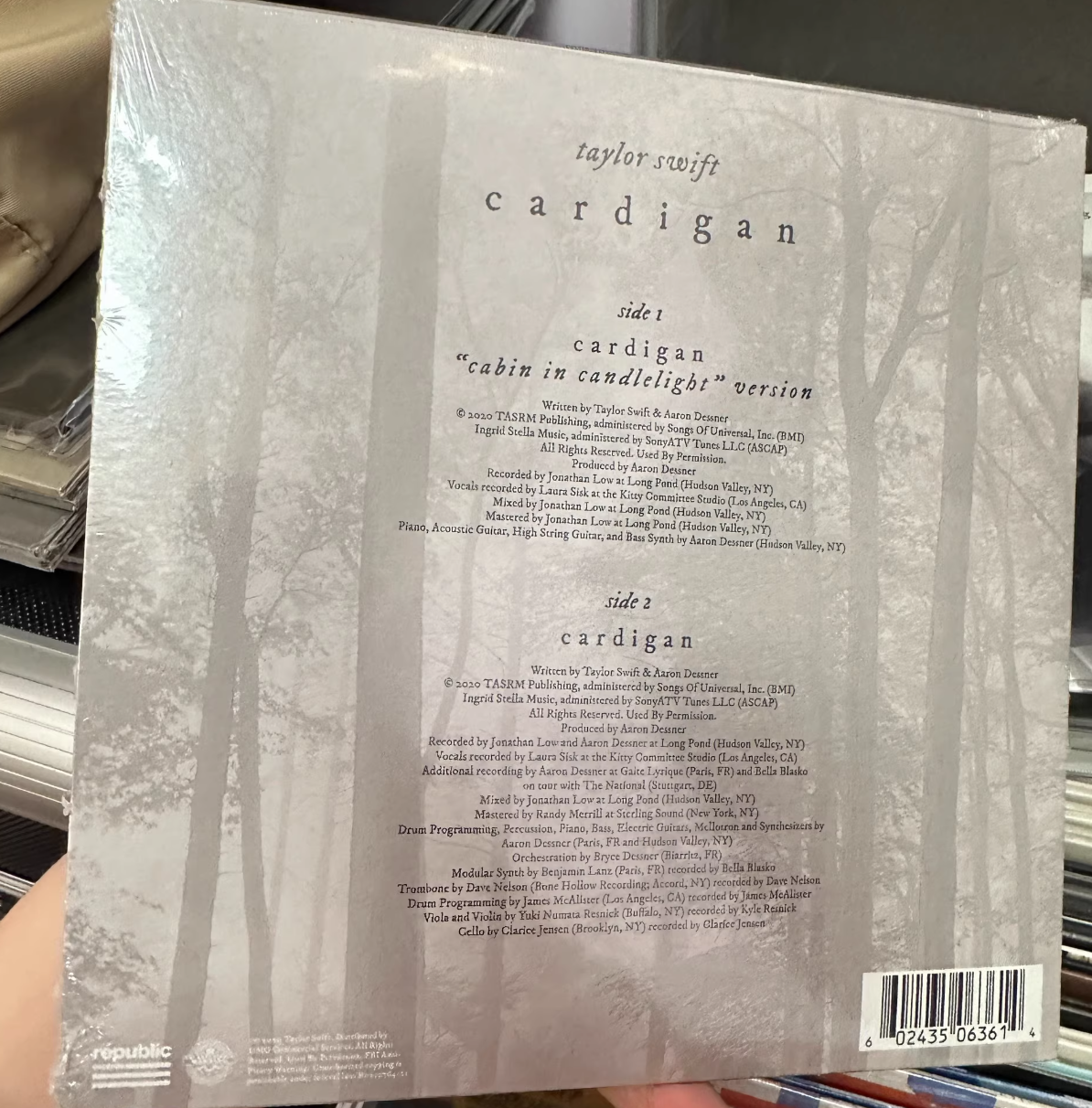Taylor Swift Cardigan 7 Inch White Vinyl Sealed Limited Edition