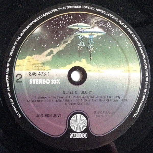 Jon Bon Jovi : Blaze Of Glory (LP, Album)