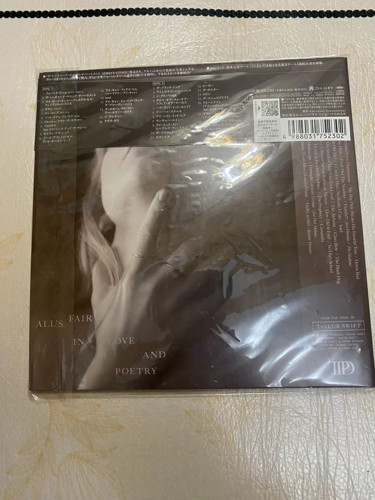 Taylor Swift – The Tortured Poets Department: The Anthology – Japanese 2CD, 7-inch Sleeve — actual copy