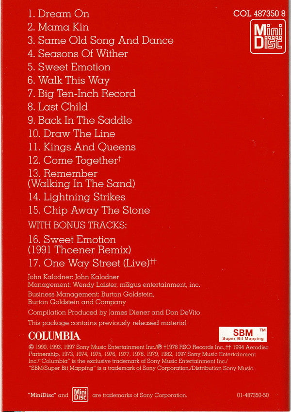 Aerosmith : Greatest Hits 1973-1988 (MD, Comp)