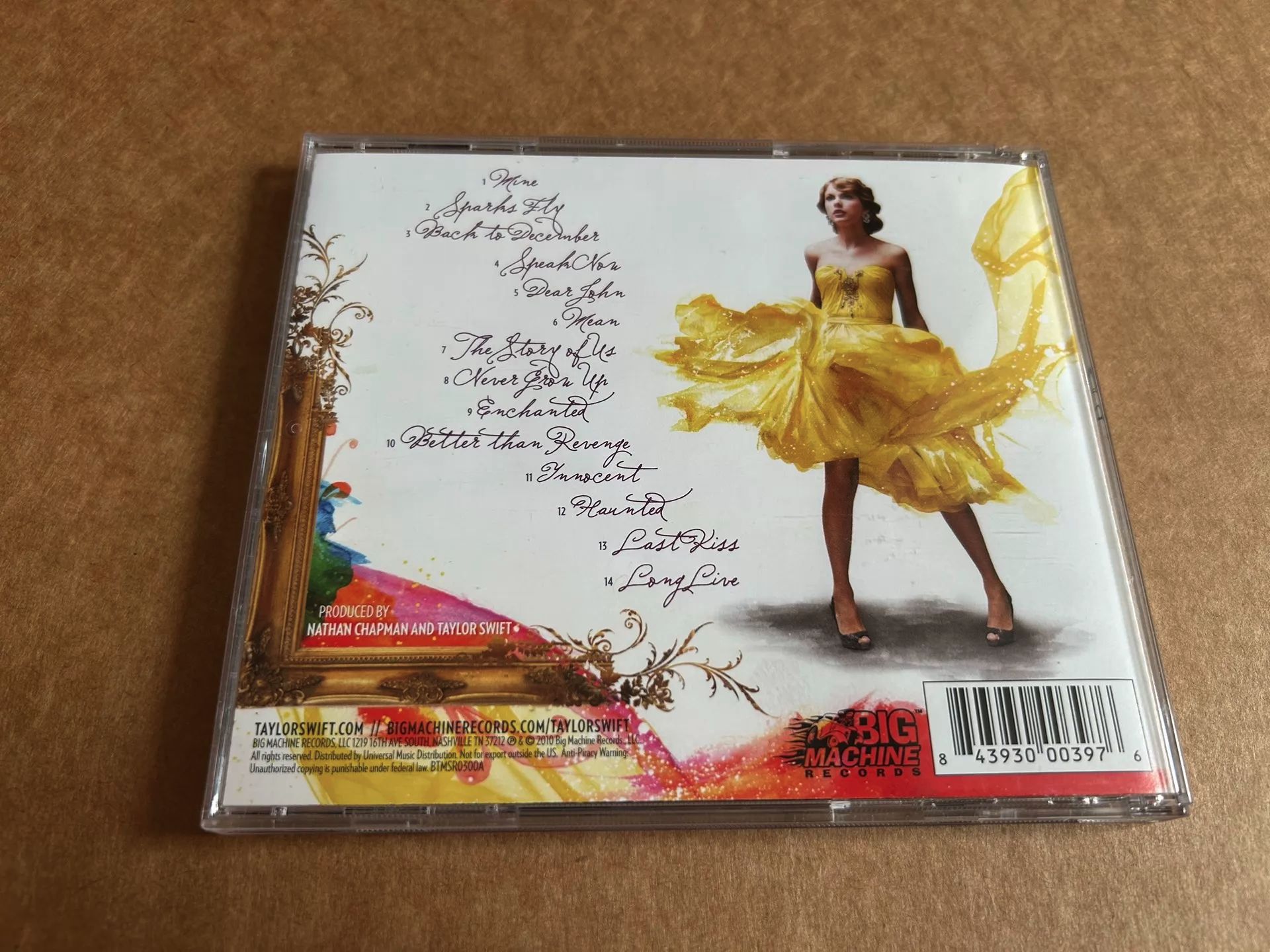 Taylor Swift – Speak Now Starbucks Exclusive Sleeve + US CD — Pre-Owned