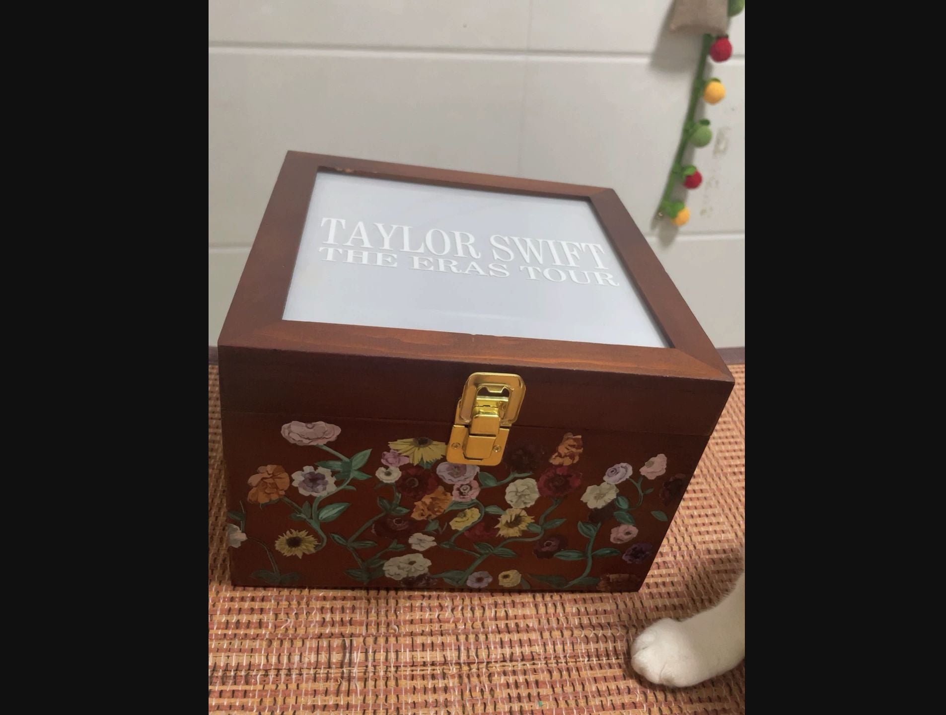 Taylor Swift The Eras Tour Floral Wooden CD & Keepsake Storage Box — Pre-Owned