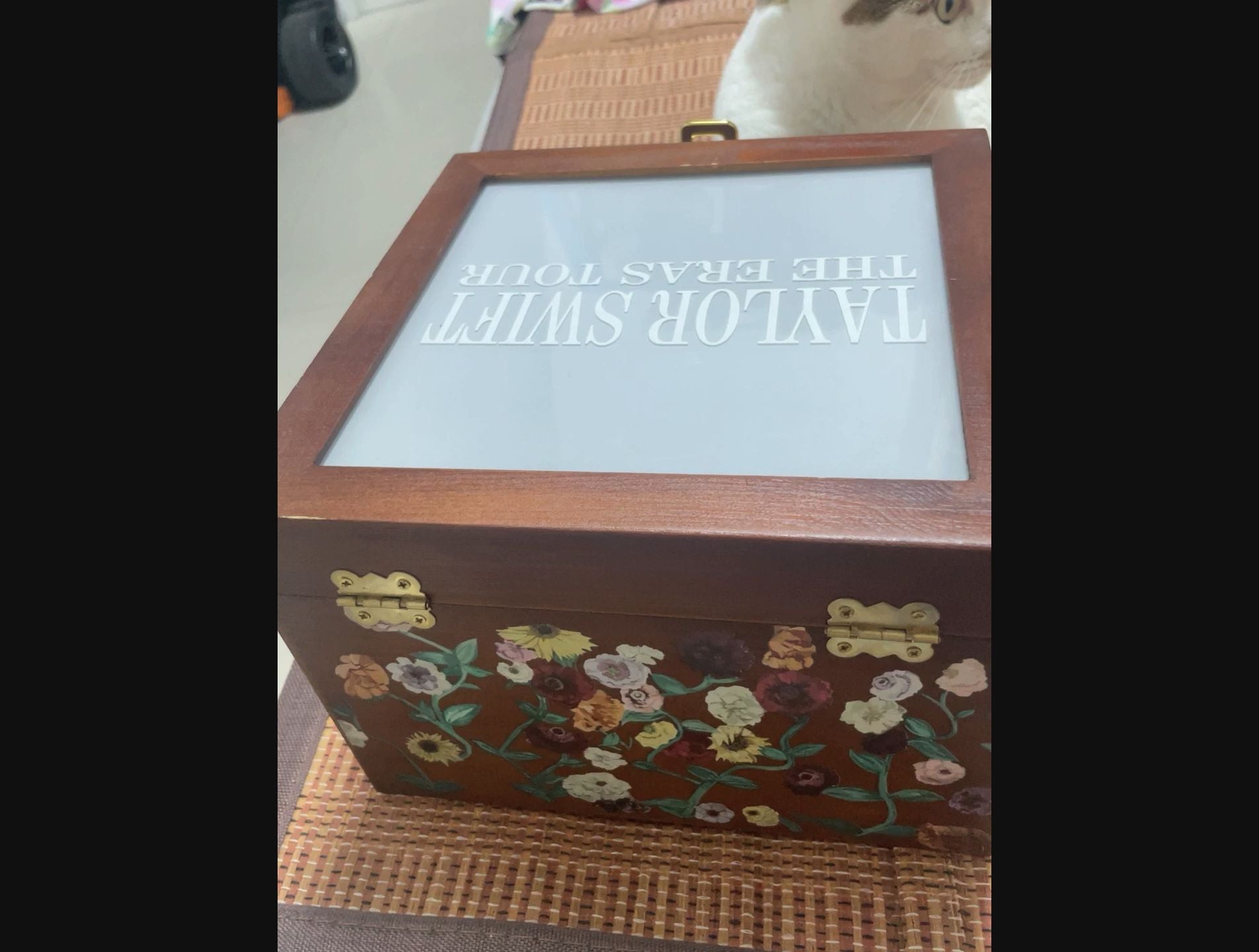 Taylor Swift The Eras Tour Floral Wooden CD & Keepsake Storage Box — Pre-Owned