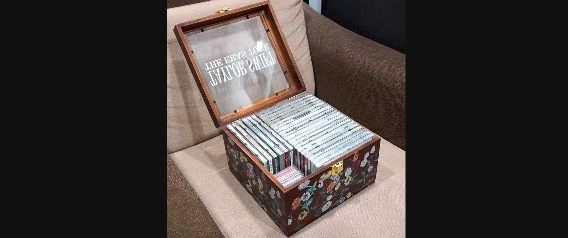 Taylor Swift The Eras Tour Floral Wooden CD & Keepsake Storage Box — Pre-Owned
