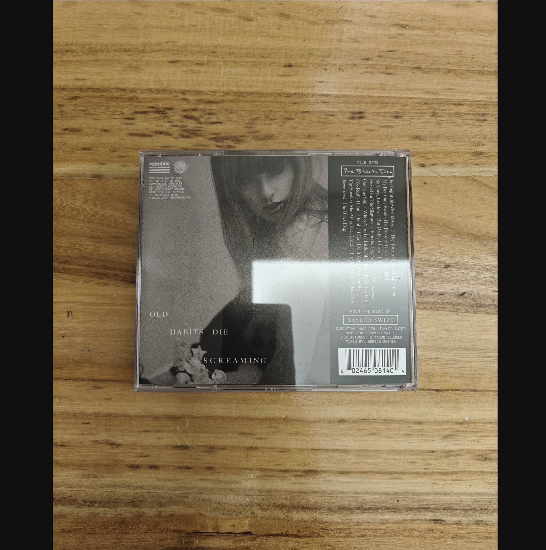 Taylor Swift – The Tortured Poets Department: The Black Dog Deluxe CD — Opened, Complete