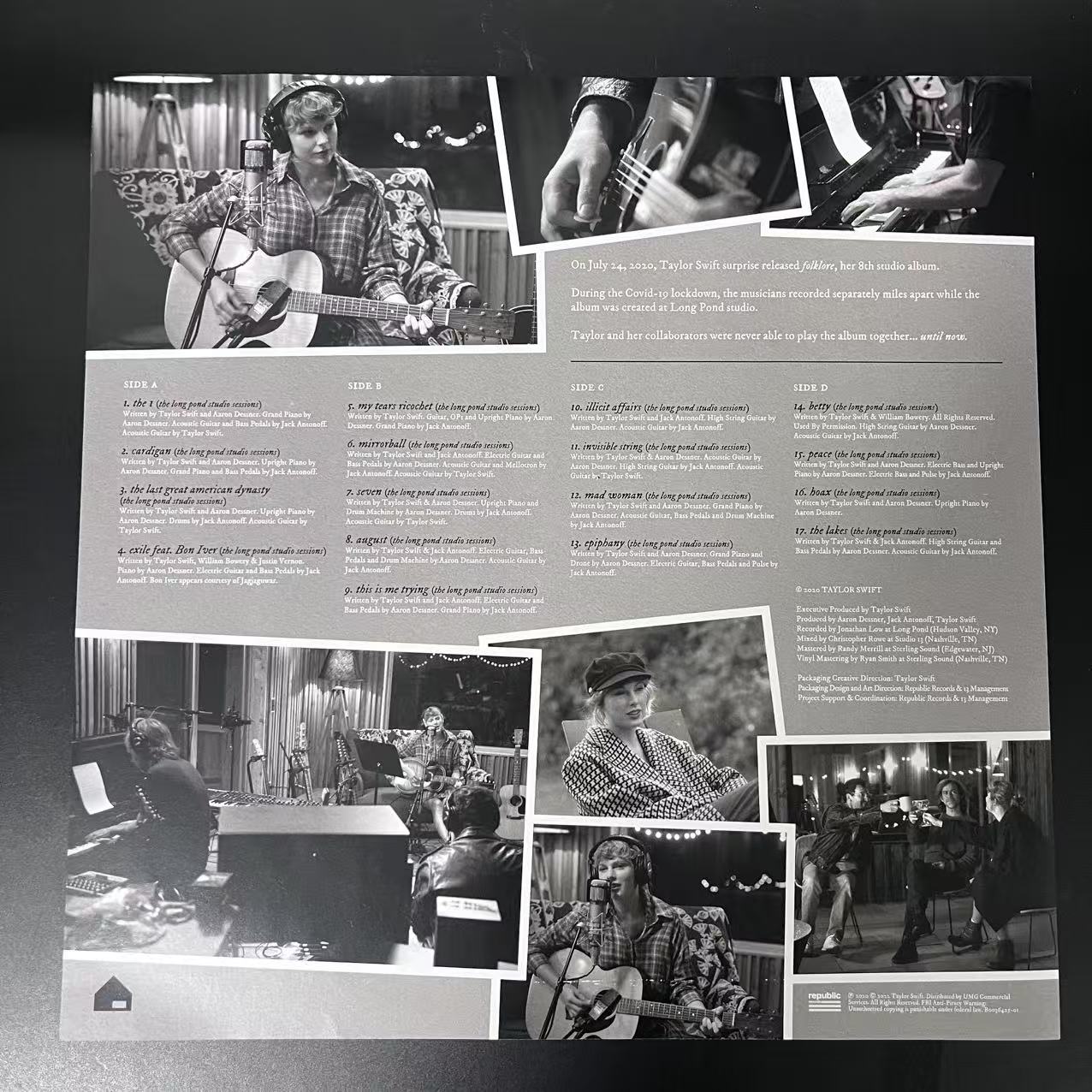 Taylor Swift – Folklore: The Long Pond Studio Sessions RSD Grey Vinyl 2LP NM/NM