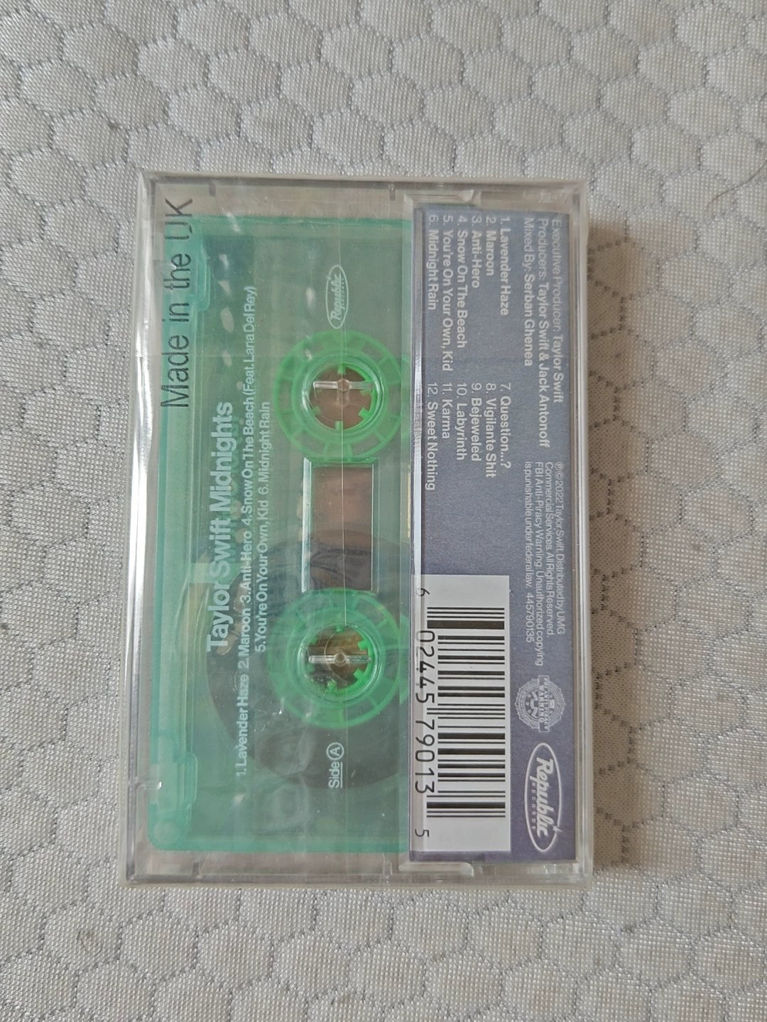 Taylor Swift – Midnights – Green Cassette, Sealed — actual copy