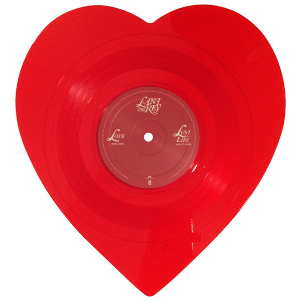 Lana Del Rey : Love / Lust For Life (7", Shape, Single, Ltd, Red)