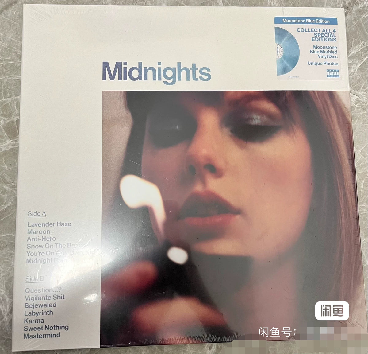 Taylor Swift – Midnights – Moonstone Blue Vinyl, Sealed — actual copy