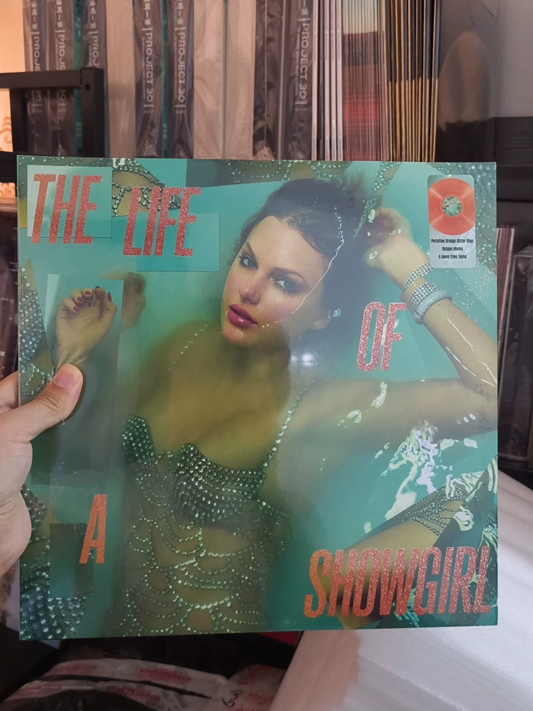 Taylor Swift – The Life of a Showgirl – Orange Vinyl, Sealed — actual copy