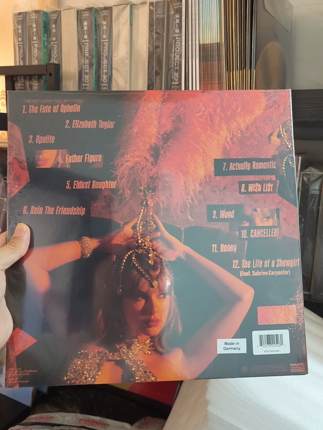 Taylor Swift – The Life of a Showgirl – Orange Vinyl, Sealed — actual copy