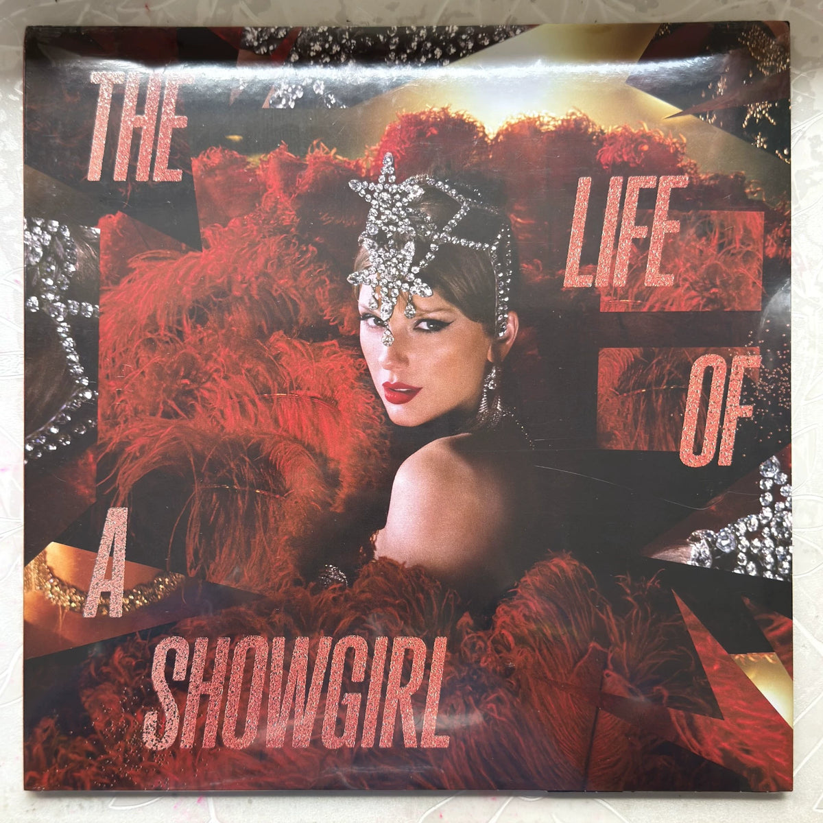 Taylor Swift – The Life of a Showgirl – Red Splatter Vinyl, Sealed — actual copy