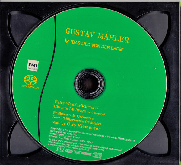 Mahler*, Otto Klemperer, Christa Ludwig, Fritz Wunderlich, New Philharmonia* & Philharmonia Orchestra : Das Lied Von Der Erde = The Song Of The Earth (SACD, Hybrid, RE, RM)
