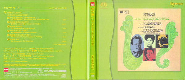 Mahler*, Otto Klemperer, Christa Ludwig, Fritz Wunderlich, New Philharmonia* & Philharmonia Orchestra : Das Lied Von Der Erde = The Song Of The Earth (SACD, Hybrid, RE, RM)