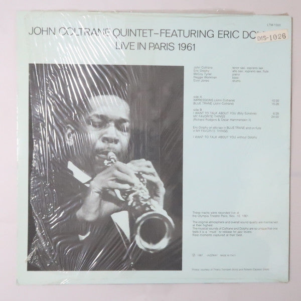 John Coltrane Quintet Featuring Eric Dolphy : Live In Paris 1961 (LP, Mono)