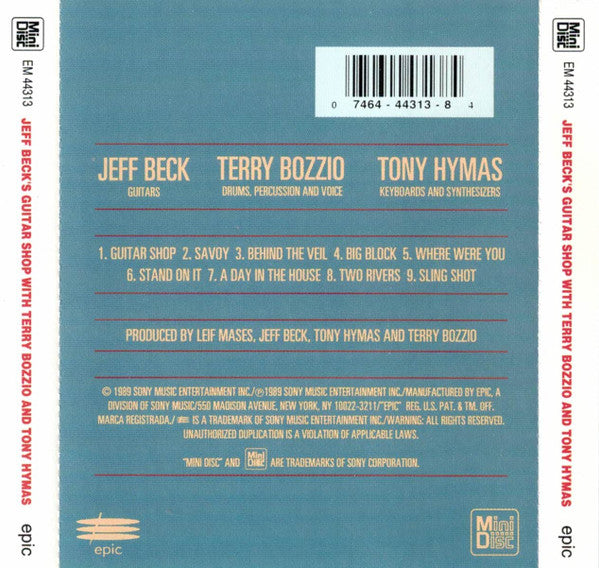 Jeff Beck With Terry Bozzio And Tony Hymas : Jeff Beck's Guitar Shop (MD, Album)