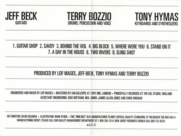 Jeff Beck With Terry Bozzio And Tony Hymas : Jeff Beck's Guitar Shop (MD, Album)