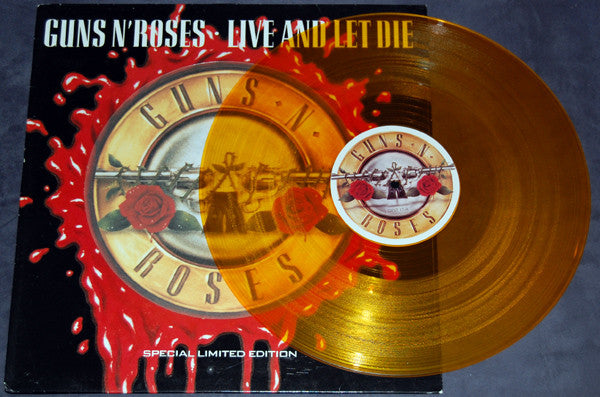 Guns N' Roses : Live And Let Die (12", Single, Ltd, Ora)