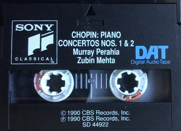 Murray Perahia, Israel Philharmonic Orchestra / Zubin Mehta : Chopin: Piano Concertos Nos. 1 & 2 (DAT)