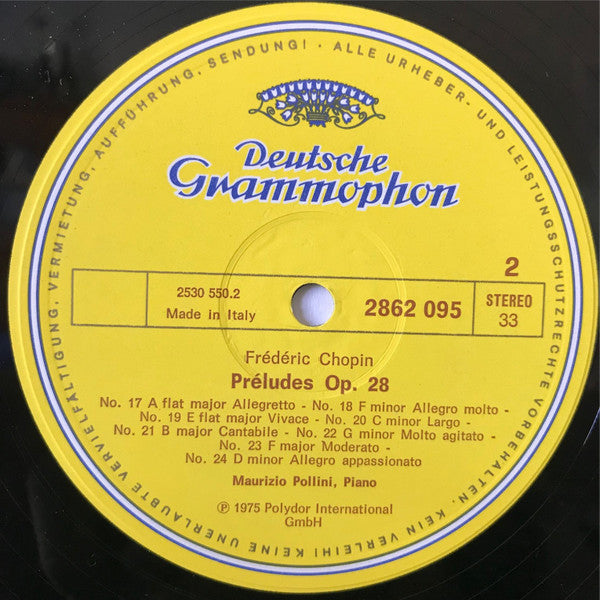 Frédéric Chopin, Maurizio Pollini : 24 Préludes Op. 28 (LP)