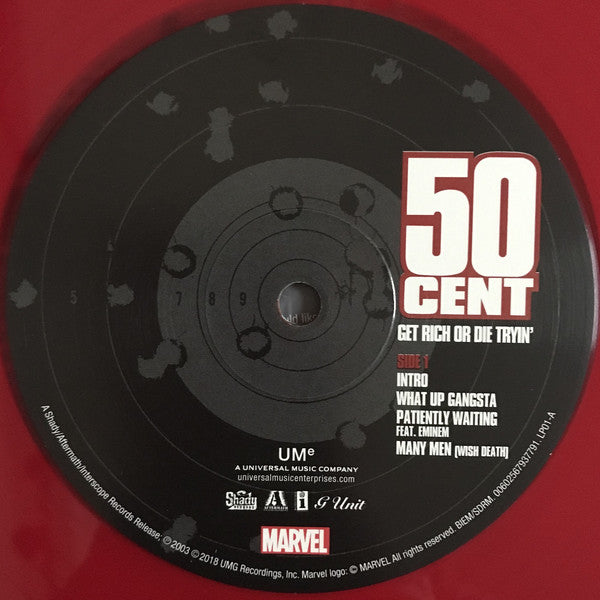 50 Cent : Get Rich Or Die Tryin' (2xLP, Album, RE, Red)
