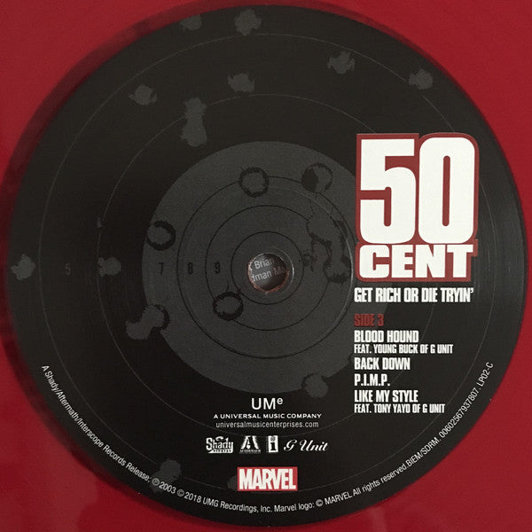 50 Cent : Get Rich Or Die Tryin' (2xLP, Album, RE, Red)