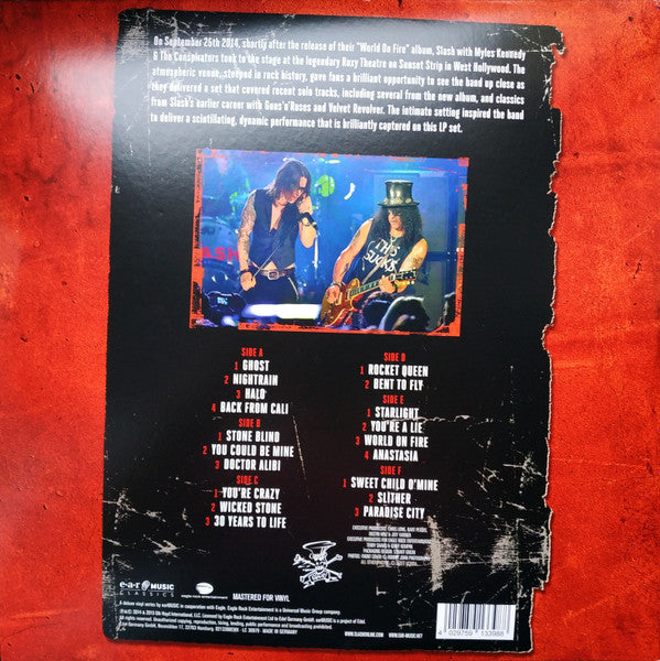 Slash (3) Featuring Myles Kennedy & The Conspirators : Live At The Roxy 25.9.14 (3xLP, Ltd, RE)
