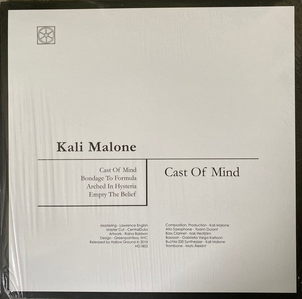 Kali Malone : Cast Of Mind (LP, Album, Ltd, RE, Whi)