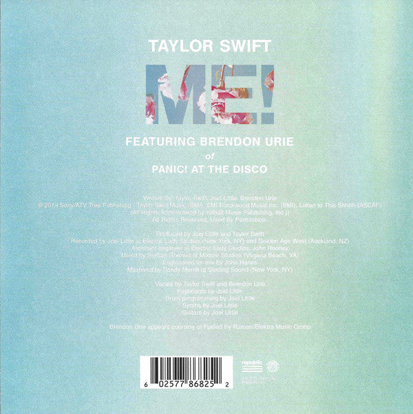 Taylor Swift Featuring Brendon Urie : Me! (7", Single, Ltd)