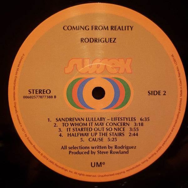 Sixto Rodriguez : Coming From Reality (LP, Album, RE, RM)