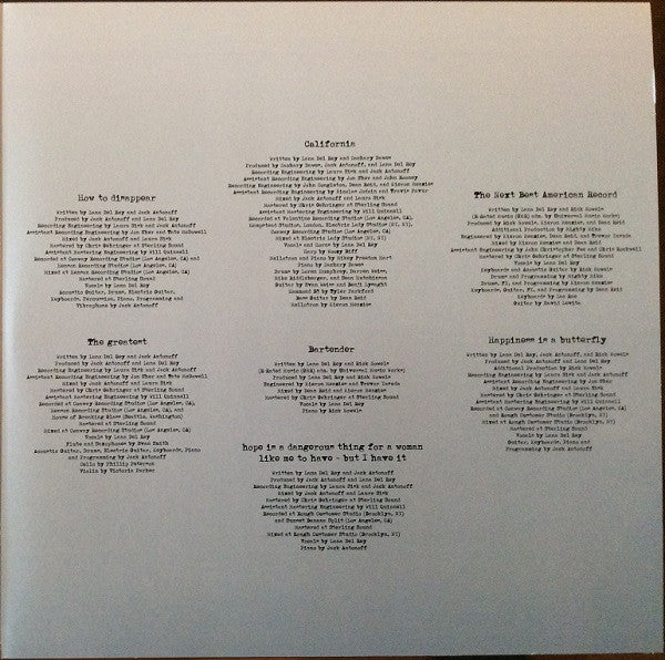 Lana Del Rey : NFR! (2xLP, Album, Ltd, Blu)
