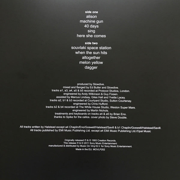 Slowdive : Souvlaki (LP, Album, Ltd, Num, RE, RP, Tra)