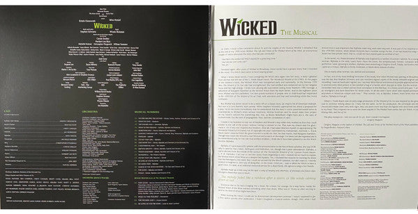 Stephen Schwartz : Wicked (Original Broadway Cast Recording) (2xLP, Album, Ltd, RE, S/Edition, Gre)