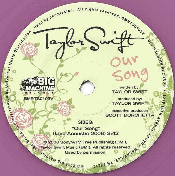 Taylor Swift : Our Song (7", Single, Ltd, Num, Lav)