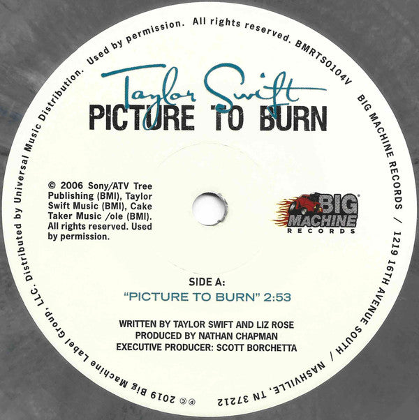 Taylor Swift : Picture To Burn (7", Single, Ltd, Num, Gra)