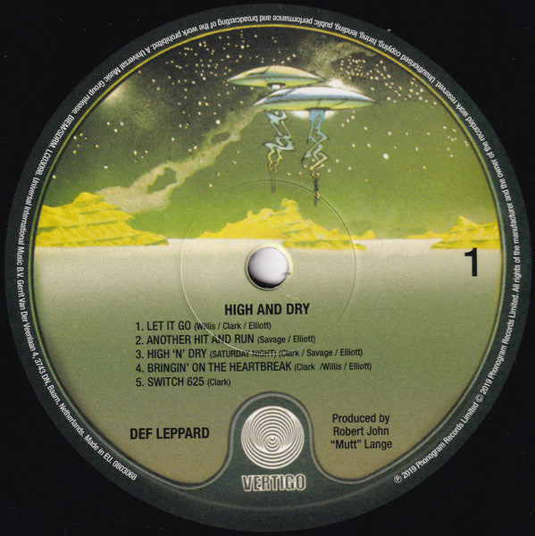 Def Leppard : High 'N' Dry (LP, Album, RE, RP)