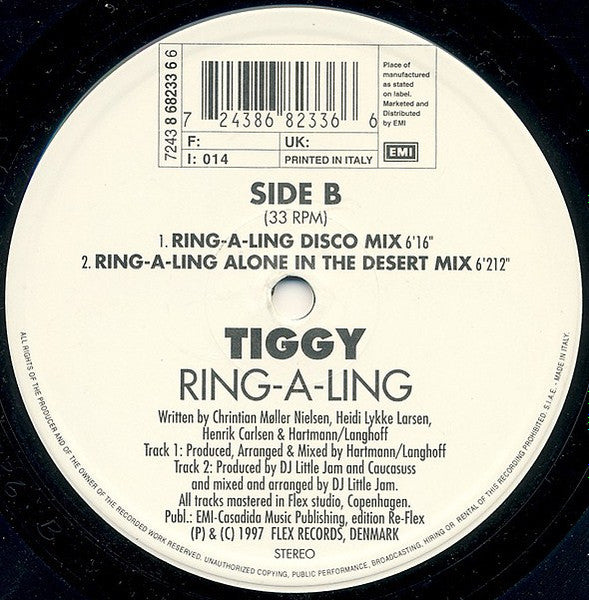 Tiggy : Ring A Ling (12")