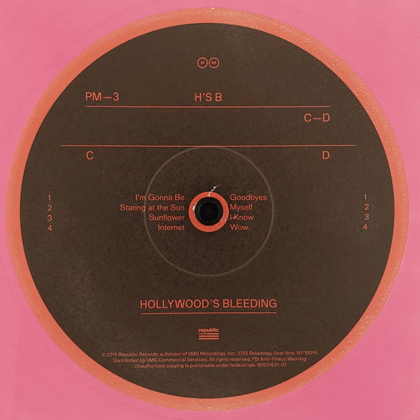 Post Malone : Hollywood's Bleeding (2xLP, Album, Ltd, Pin)