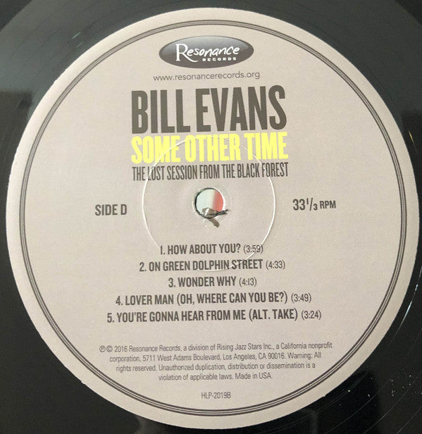Bill Evans : Some Other Time (The Lost Session From The Black Forest) (2xLP, Album, RSD, Dlx, Ltd, Num, RE, RM, 180)
