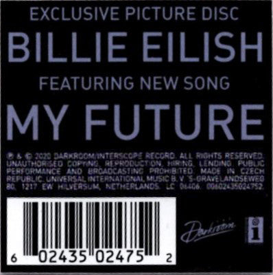 Billie Eilish : My Future (7", S/Sided, Ltd, Pic)