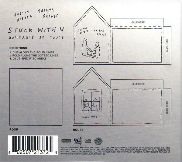 Justin Bieber, Ariana Grande : Stuck With U (CD, Single)